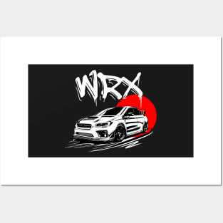 WRX sti illustration vector art Posters and Art